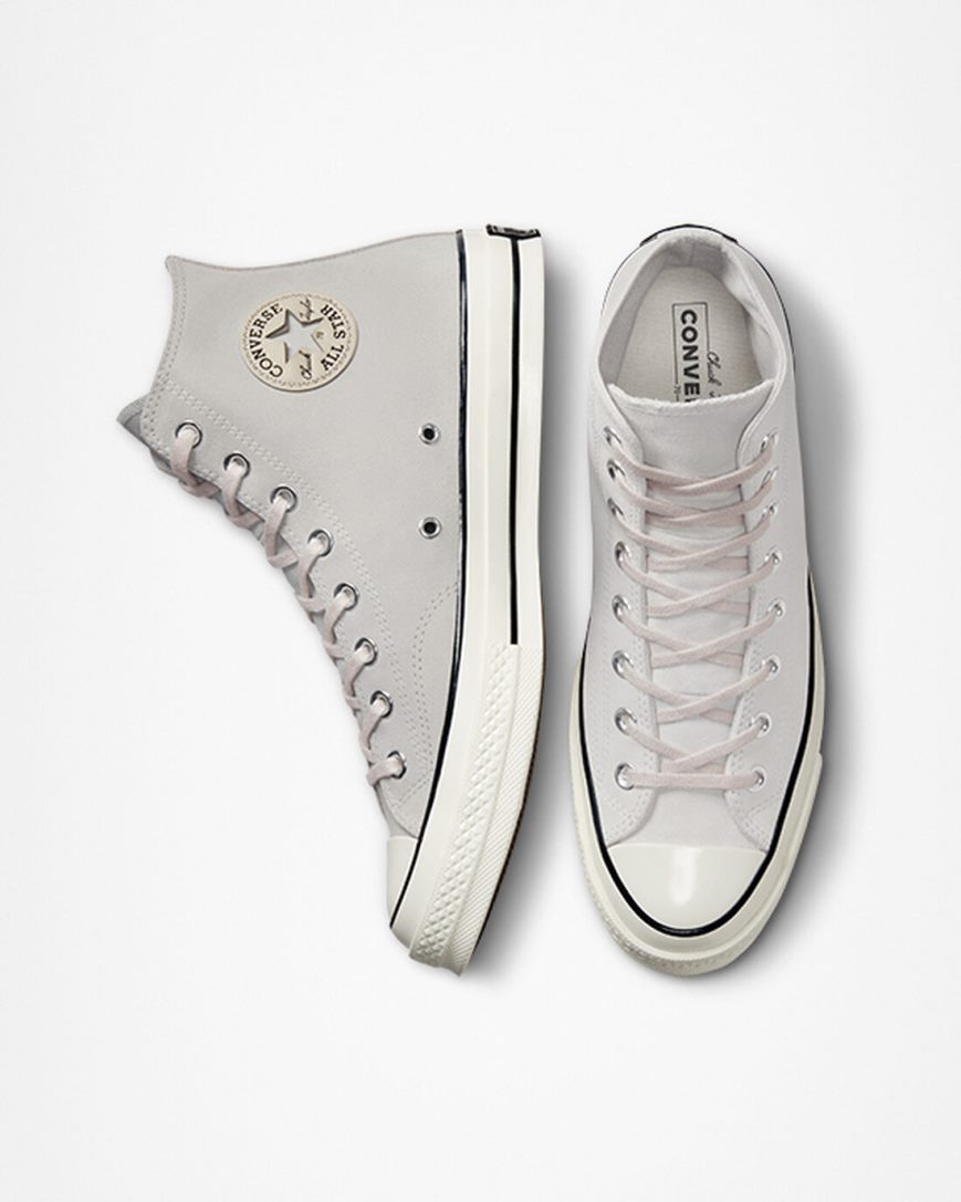 Women's Converse Chuck 70 Suede High Top Shoes Beige / Black | AU 486C1V
